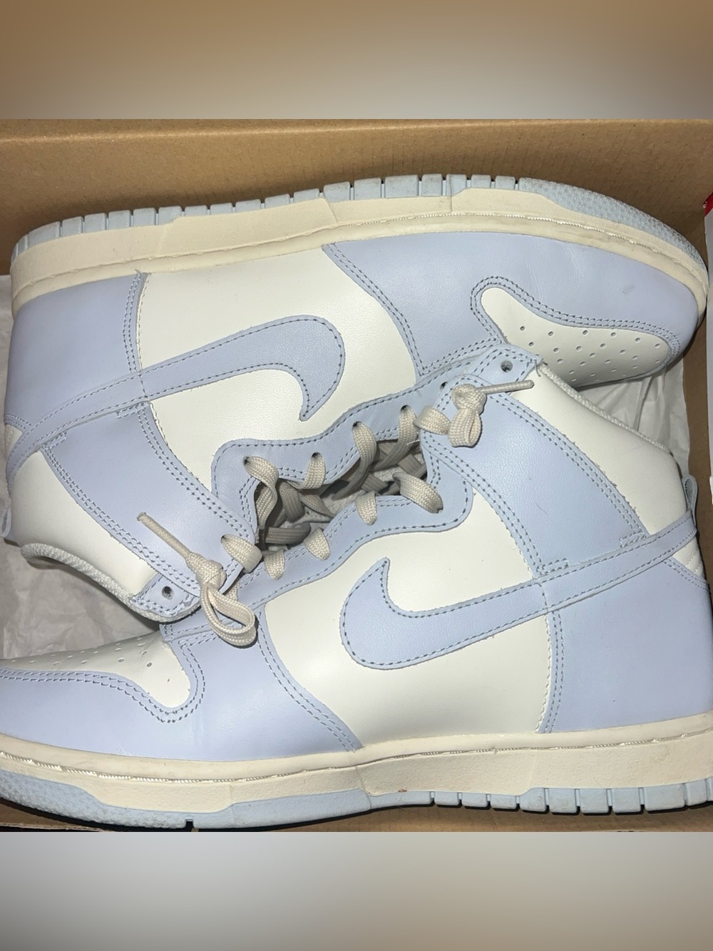 Nike Dunk High “Sail Football Grey” (Women’s) Sneakers Size 10 - Picture 2 of 8
